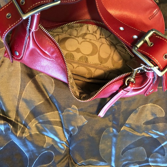 Coach Red Hobo Bag - Picture 6 of 8